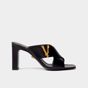 VERSACE Virtus Black Crossover Mules